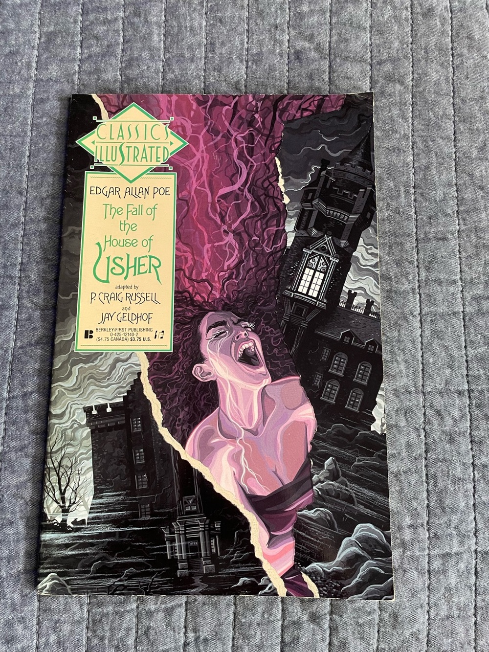 Edgar Allan Poe Fall of the House of Usher Classics Illustrated 1990 Graphic